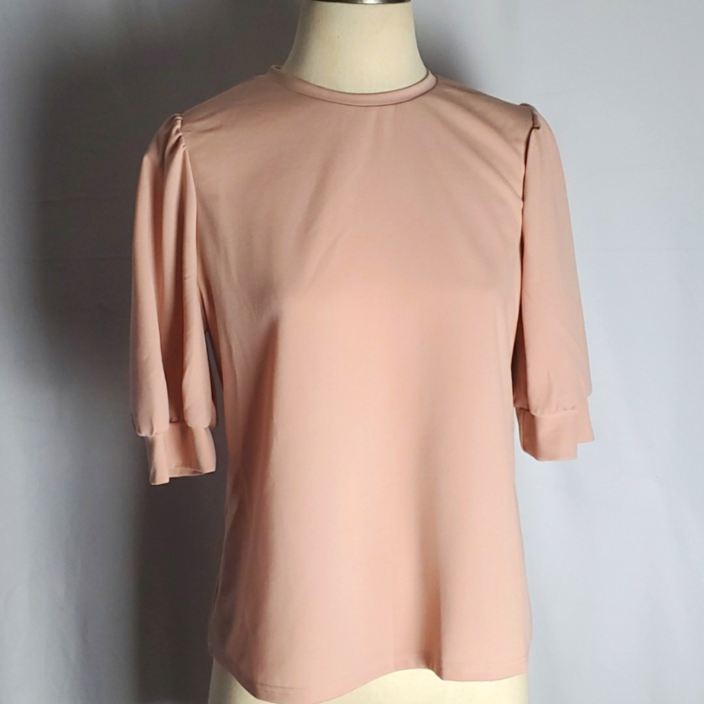 SHEIN BLOUSE, PINK, LARGE, 1 BUTTON CLOSURE
